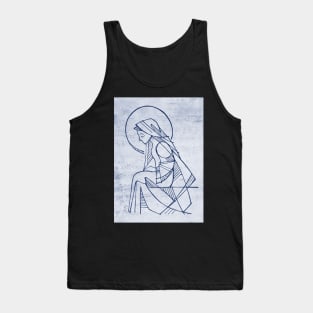 Virgin Mary hand drawn illustration Tank Top